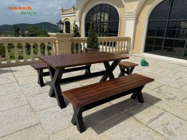 Khám phá bàn chân sắt mặt gỗ cao cấp – Thiết kế chữ X độc đáo-NTG 024