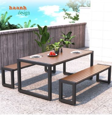 Lựa chọn bàn ăn chân sắt mặt gỗ phù hợp cho gia đình-NTG 012