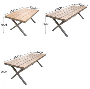 Bàn ghế sân vườn chân sắt mặt gỗ Teak tiện dụng NTG 006