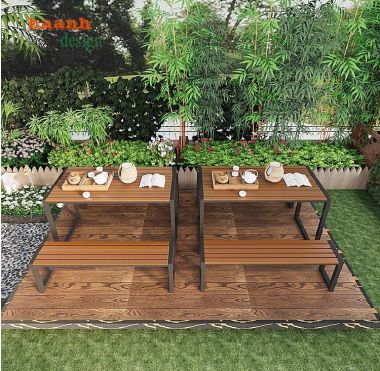 Khám Phá Thế Giới Bàn Ghế Ngoài Trời Sắt Gỗ-NTG 015
