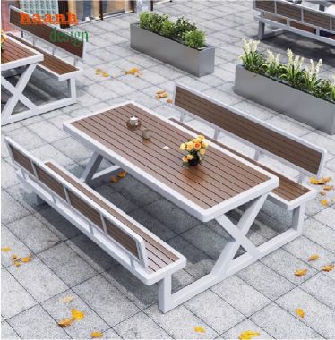 Top mẫu bàn ghế ngoài trời sắt gỗ bền đẹp dẫn đầu xu hướng-NTG 023
