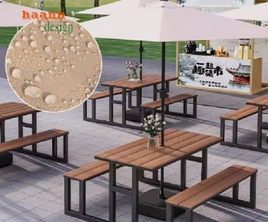 Nâng cao không gian với bàn cafe sắt gỗ sân vườn-NTG 021