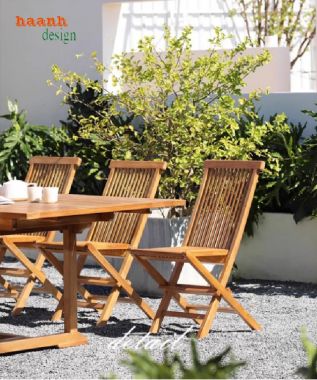 Ghế gỗ sân vườn gỗ Teak – Phù hợp mọi không gian ngoài trời-BGT 019