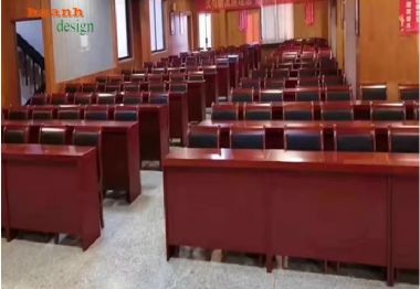 Top mẫu bàn ghế hội trường bằng gỗ hiện đại, bền đẹp-BHN 006