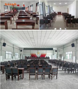 Top mẫu bàn ghế hội trường bằng gỗ hiện đại, bền đẹp-BHN 006