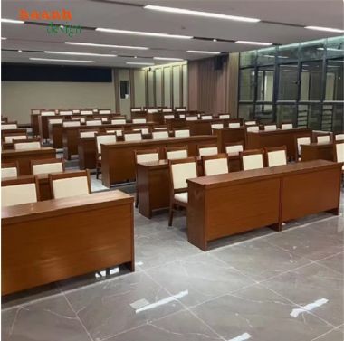 Top mẫu bàn ghế hội trường bằng gỗ hiện đại, bền đẹp-BHN 006