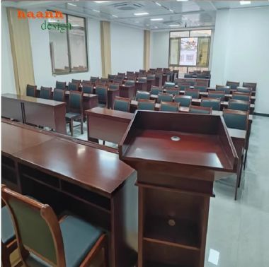 Top mẫu bàn ghế hội trường bằng gỗ hiện đại, bền đẹp-BHN 006