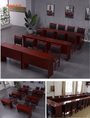 Top mẫu bàn ghế hội trường bằng gỗ hiện đại, bền đẹp-BHN 006