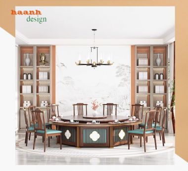 Bàn ghế ăn nhà hàng á đông phong cách truyền thống BGD 001