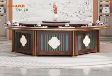 Bàn ghế ăn nhà hàng á đông phong cách truyền thống BGD 001