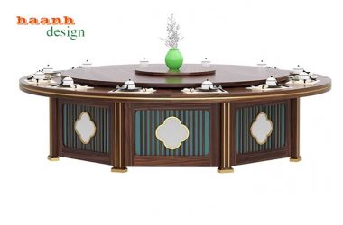 Bàn ghế ăn nhà hàng á đông phong cách truyền thống BGD 001