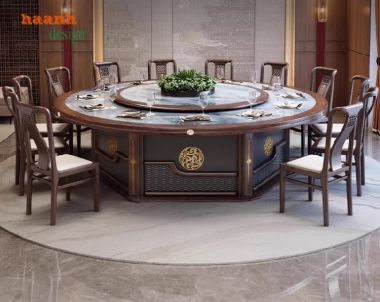 Khám phá bàn ghế nhà hàng gỗ tự nhiên đẹp mắt-BNH 002
