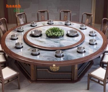Khám phá bàn ghế nhà hàng gỗ tự nhiên đẹp mắt-BNH 002
