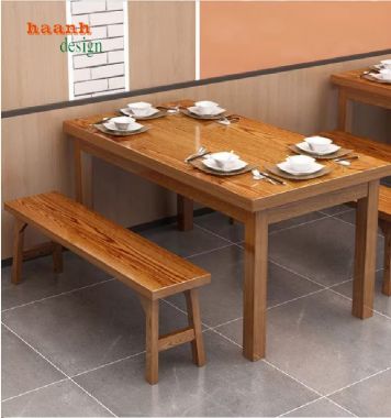 Bàn Ghế Ăn Nhà Hàng Gỗ Sồi Tự Nhiên – Sự Lựa Chọn Hoàn Hảo-BNH 005