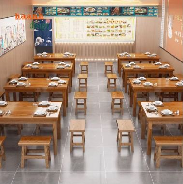 Bàn Ghế Ăn Nhà Hàng Gỗ Sồi Tự Nhiên – Sự Lựa Chọn Hoàn Hảo-BNH 005