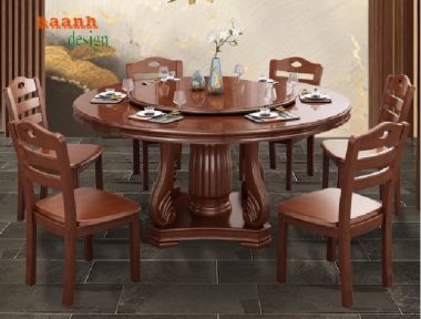 Nâng tầm trải nghiệm ẩm thực với bàn ăn nhà hàng gỗ tự nhiên-BNH 003