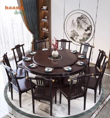 Nâng tầm trải nghiệm ẩm thực với bàn ăn nhà hàng gỗ tự nhiên-BNH 003