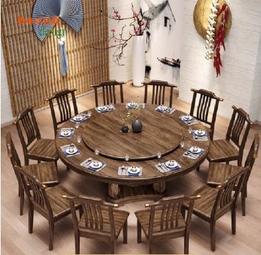 Nâng tầm trải nghiệm ẩm thực với bàn ăn nhà hàng gỗ tự nhiên-BNH 003