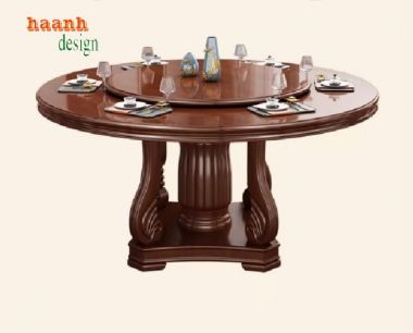 Nâng tầm trải nghiệm ẩm thực với bàn ăn nhà hàng gỗ tự nhiên-BNH 003
