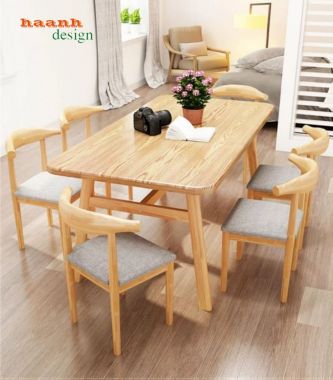 Bàn Ghế Gỗ Quán Ăn Chất Lượng Cao Thiết Kế Theo Yêu Cầu-BNH 010