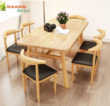 Bàn Ghế Gỗ Quán Ăn Chất Lượng Cao Thiết Kế Theo Yêu Cầu-BNH 010