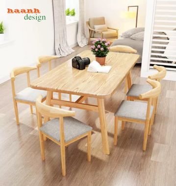 Bàn Ghế Gỗ Quán Ăn Chất Lượng Cao Thiết Kế Theo Yêu Cầu-BNH 010