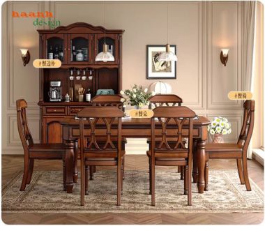 Bàn ăn nhà hàng tân cổ điển – lựa chọn hoàn hảo cho khách sạn-NHT 004