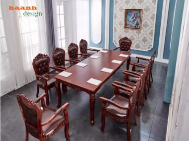 Mẫu bàn ăn cổ điển đẹp sang trọng cho nhà hàng khách sạn-NHT 003