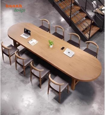 Thiết kế bàn ghế họp gỗ sồi hiện đại phù hợp cho doanh nghiệp-PHH 013