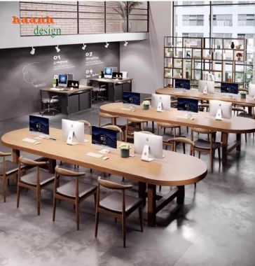 Thiết kế bàn ghế họp gỗ sồi hiện đại phù hợp cho doanh nghiệp-PHH 013