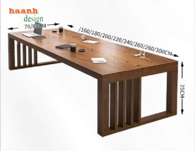 Bàn ghế hội nghị gỗ tự nhiên bền đẹp, giá tận xưởng-PHH 011
