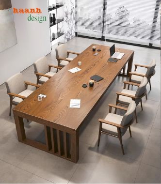 Bàn ghế hội nghị gỗ tự nhiên bền đẹp, giá tận xưởng-PHH 011