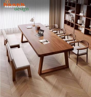 Mẫu bàn hội thảo gỗ tự nhiên đẹp, sang trọng cho văn phòng-HPP 016