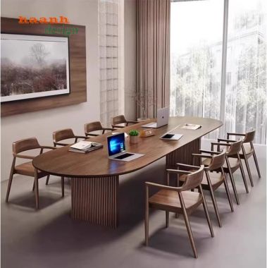 Khám phá mẫu bàn họp hội trường gỗ tự nhiên cao cấp – Đẳng cấp-PHH014