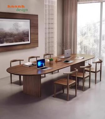 Khám phá mẫu bàn họp hội trường gỗ tự nhiên cao cấp – Đẳng cấp-PHH014