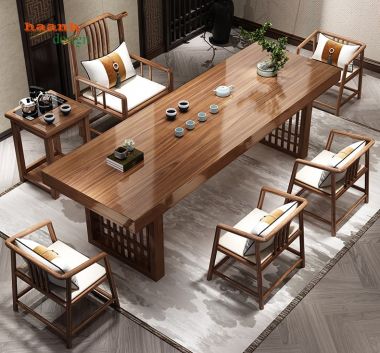 Nội thất gỗ phòng trà phong cách á đông BGN 002.