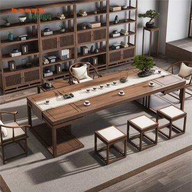 Nội thất đồ gỗ phòng trà phong cách á đông BGN 005