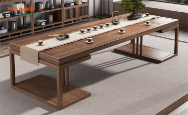 Nội thất đồ gỗ phòng trà phong cách á đông BGN 005