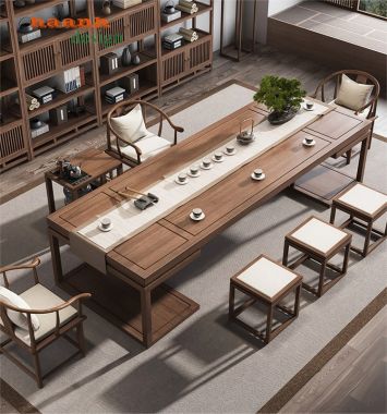 Nội thất đồ gỗ phòng trà phong cách á đông BGN 005