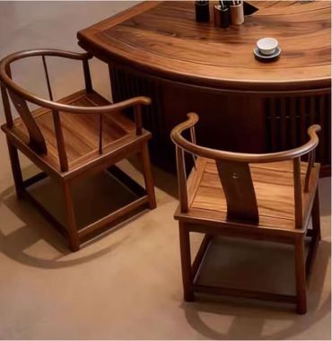 Bàn ghế phòng trà đẹp gỗ óc chó sang trọng phong cách Á Đông-BNG 021