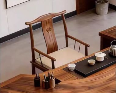 Bàn ghế phòng trà đẹp gỗ óc chó sang trọng phong cách Á Đông-BNG 021