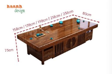 Bàn trà phòng khách gỗ sồi phong cách nhà Minh sang trọng-BNG 021