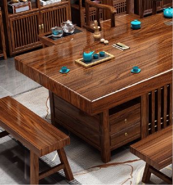 Bàn trà phòng khách gỗ sồi phong cách nhà Minh sang trọng-BNG 021