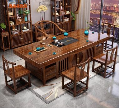 Bàn trà phòng khách gỗ sồi phong cách nhà Minh sang trọng-BNG 021