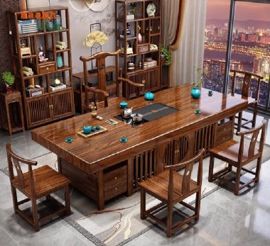 Bàn trà phòng khách gỗ sồi phong cách nhà Minh sang trọng-BNG 021