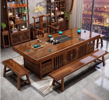 Bàn trà phòng khách gỗ sồi phong cách nhà Minh sang trọng-BNG 021