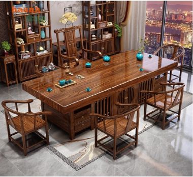 Bàn trà phòng khách gỗ sồi phong cách nhà Minh sang trọng-BNG 021
