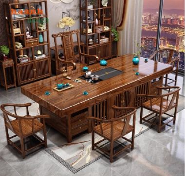 Bàn trà phòng khách gỗ sồi phong cách nhà Minh sang trọng-BNG 021