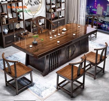 Bàn ghế gỗ phòng trà đời minh độc đáo, truyền thống bền lâu. BGN 013