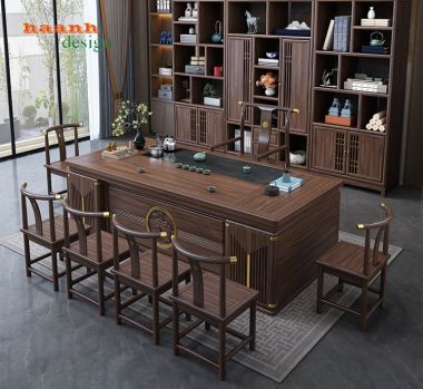 Bàn ghế phòng trà phong cách Á Đông chất lượng và cá tính BGN 004